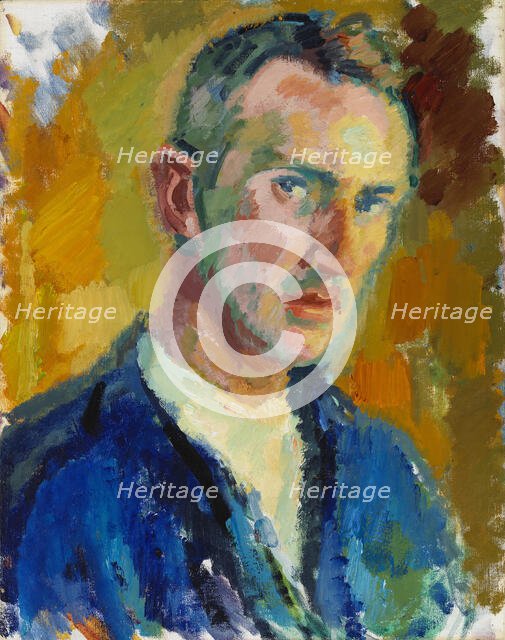 Self-Portrait, 1918. Creator: Magnus Enckell.