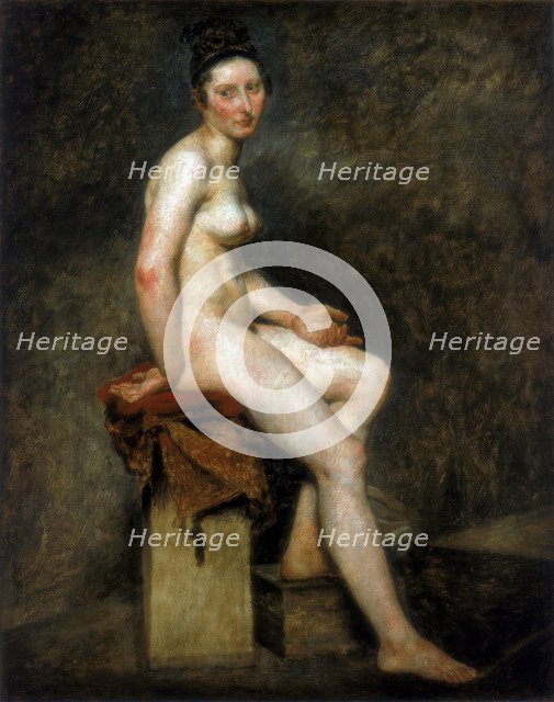 'Seated Nude, Mademoiselle Rose', 19th century. Artist: Eugène Delacroix