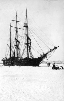 A schooner in the ice of Avacha Bay, 1910-1929. Creator: Ivan Emelianovich Larin.