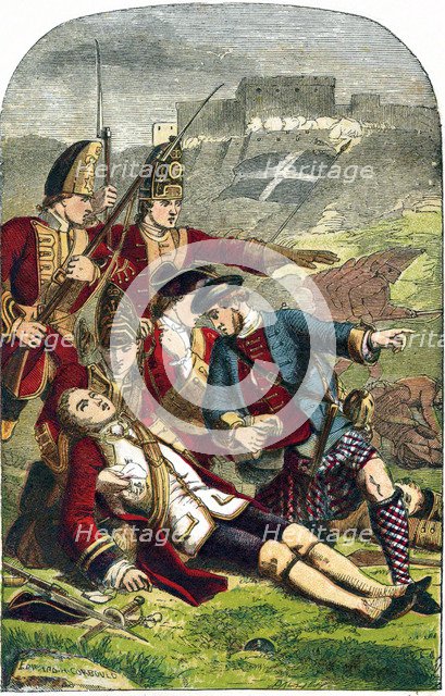 Death of General James Wolfe at the Siege of Quebec, 1759 (c1870). Artist: Edward Henry Corbould