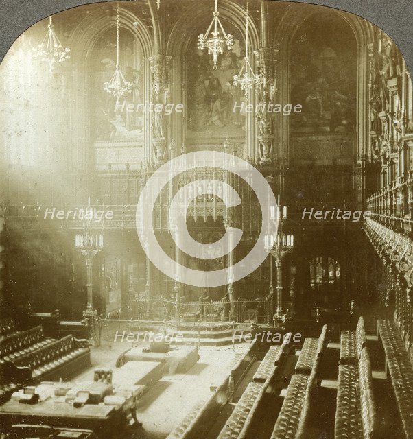 Interior of the House of Lords, Westminster, London.Artist: Excelsior Stereoscopic Tours