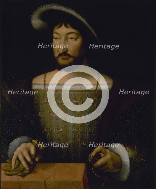 Portrait of Francis I (1494-1547), King of France, Duke of Brittany, Count of Provence, c.1535. Creator: Cleve, Joos van (ca. 1485-1540).