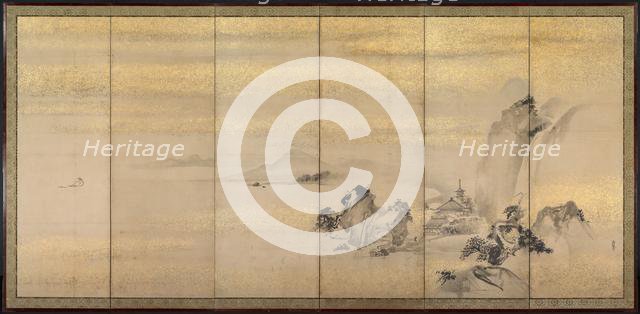 Summer and Winter Landscapes (one of a pair), 1600s. Creator: Kano Naonobu (Japanese, 1607-1650).