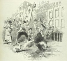 A food riot in Dungarvan, Co. Waterford, Ireland, during the famine, 1846. Creator: Unknown.