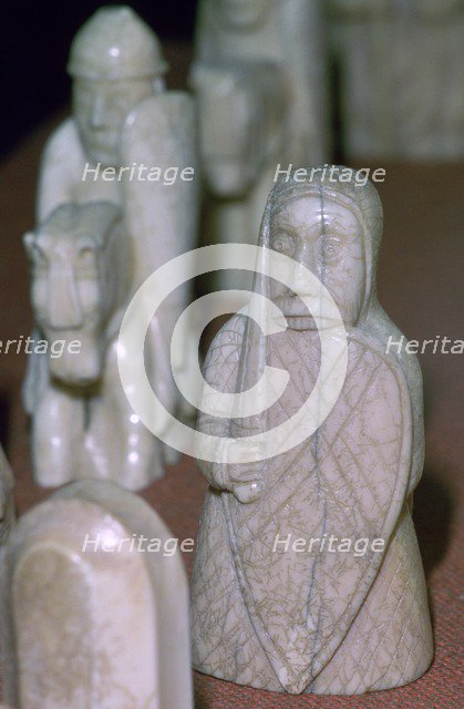The Lewis Chessmen, (Norwegian?), c1150-c1200. Artist: Unknown