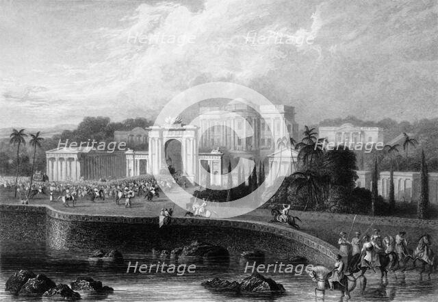 'The British Residency at Hyderabad', 1835. Creator: Robert Melville Grindlay.