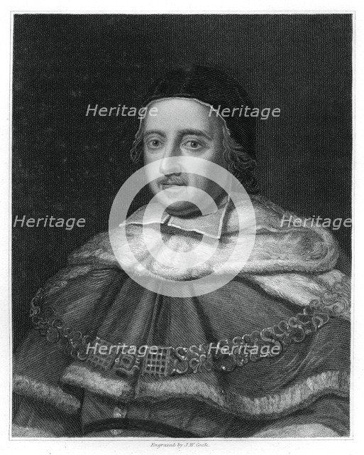 Sir Matthew Hale, Lord Chief Justice of England, (1834).Artist: J W Cook