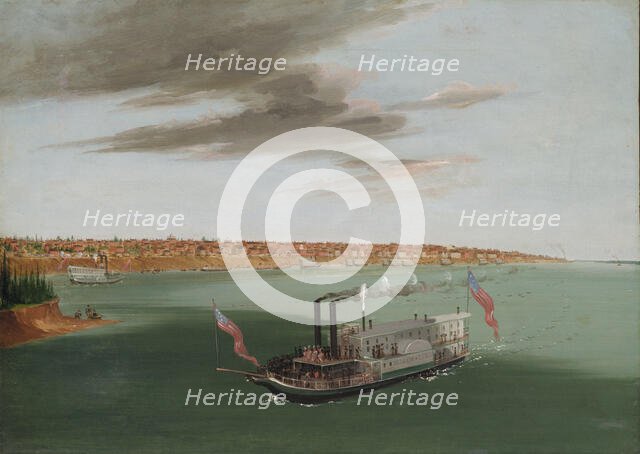 St. Louis from the River Below, 1832-1833. Creator: George Catlin.