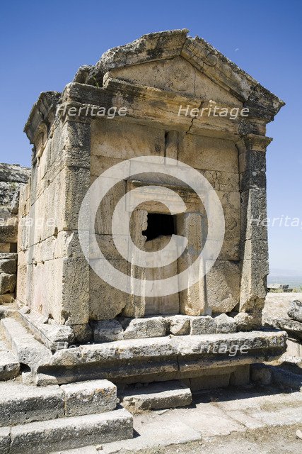A tomb in Pamukkale (Hierapolis), Turkey. Artist: Samuel Magal