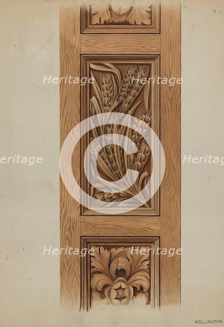Wooden Panel, c. 1936. Creator: Wellington Blewett.