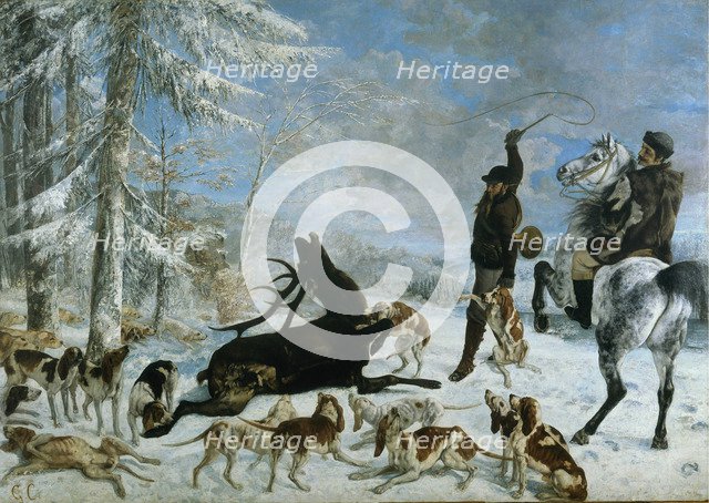 The kill of deer (L'Hallali au cerf), ca 1867.