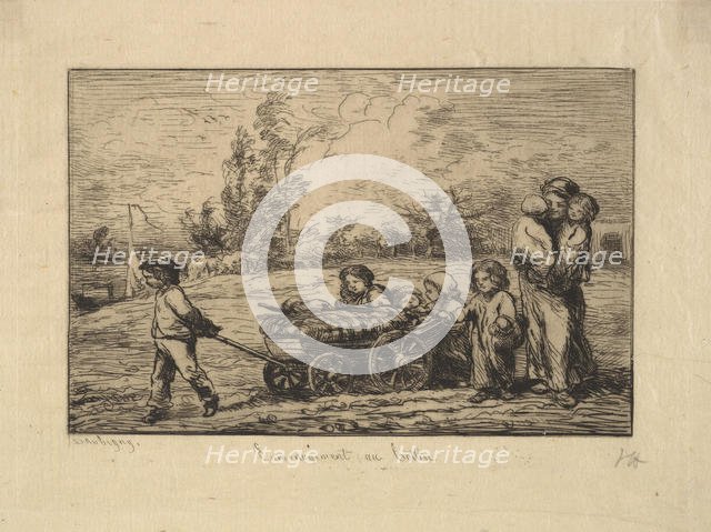 Moving into the Boat, 1861. Creator: Charles Francois Daubigny.