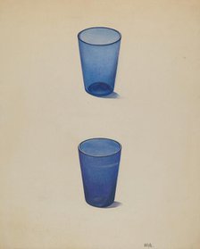 Whiskey Glasses (Cobalt), c. 1937. Creator: Edward White.