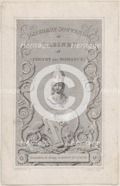 Trade Card for Literary Souvenir, 19th century. Creator: Robert Baker.