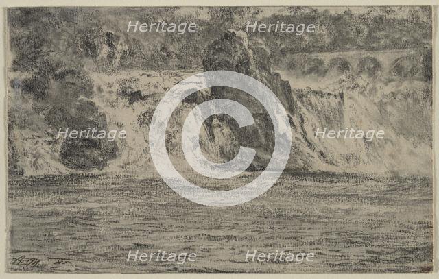 Falls of the Rhine at Schaffhausen (Rheinfall von Schaffhausen), 1885. Creator: Adolph von Menzel (German, 1815-1905).