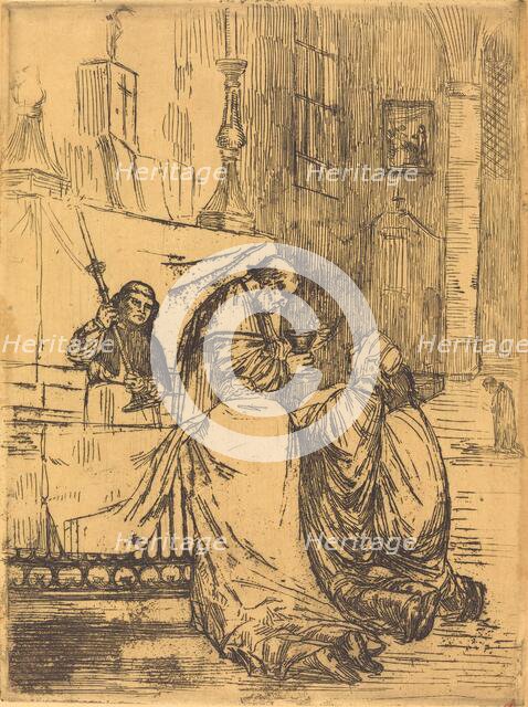 Communion in the Church of Saint Medard (La communion dans l'eglise St.-Medard). Creator: Alphonse Legros.