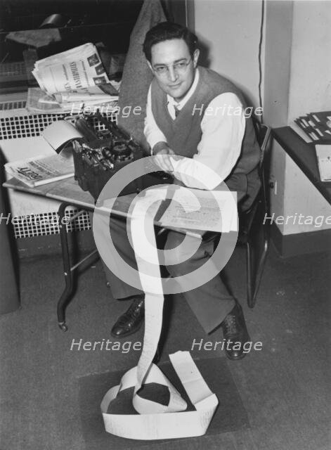 Portrait of William P. Gottlieb, Washington, D.C., ca. 1940. Creator: Delia Potofsky Gottlieb.