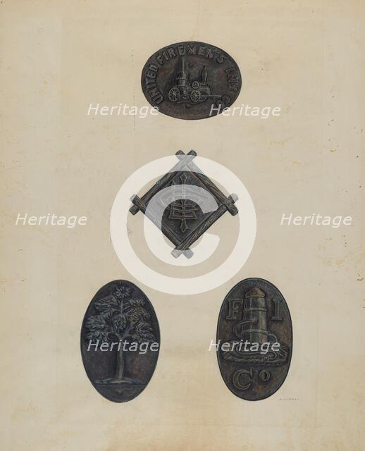 Firemarks, 1935/1942. Creator: Unknown.