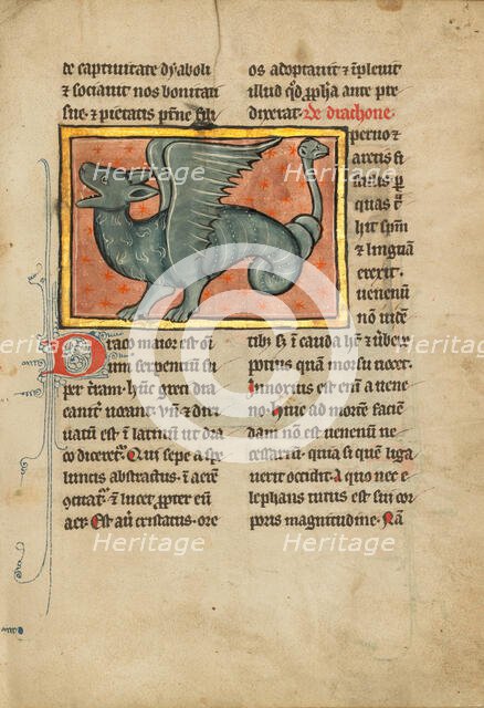 A Winged Dragon, 1277 or after. Creator: Unknown.