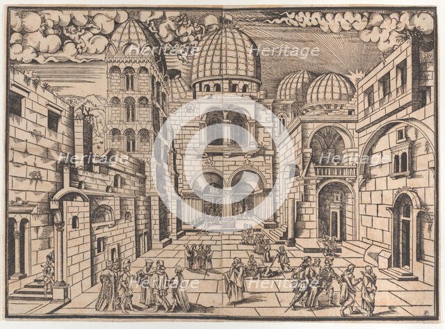 The Church of the Holy Sepulchre, Jerusalem, ca. 1546. Creator: Domenico dalle Greche.