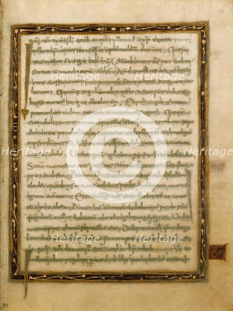 Decorated Text Page; Gospel Lectionary, early 9th century. Creator: Unknown.