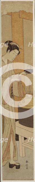 The Waitress Osen of the Kagiya Teahouse, c. 1769/70. Creator: Suzuki Harunobu.
