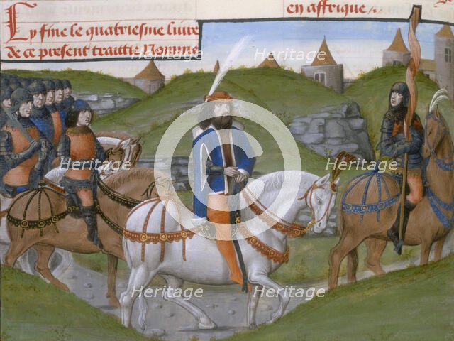 Hannibal on horseback, at the head of his troops, 1480. Creator: Unknown.