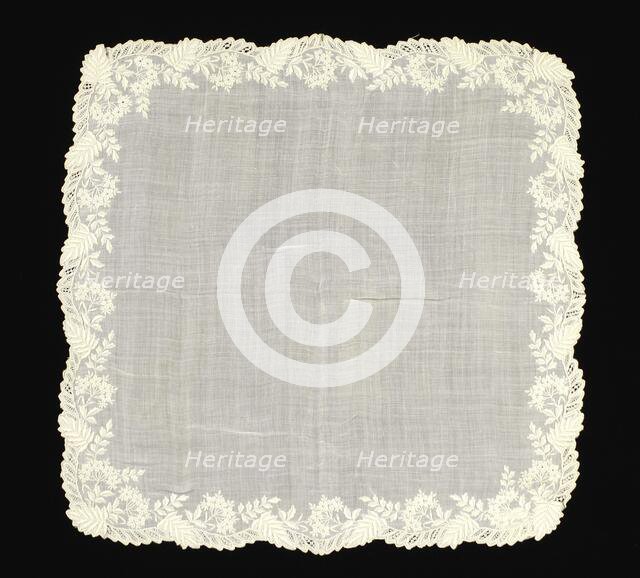 Handkerchief, American, 1860-70. Creator: Unknown.