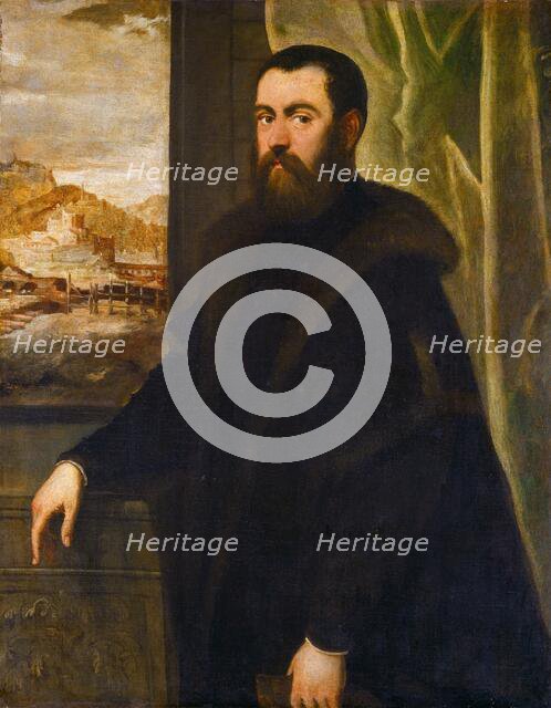 Portrait of a Man with a Landscape View, 1552/1556. Creators: Jacopo Tintoretto, Martin de Vos.