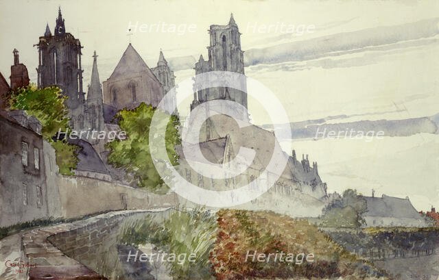 Laon Cathedral, France, 1913. Creator: Cass Gilbert.