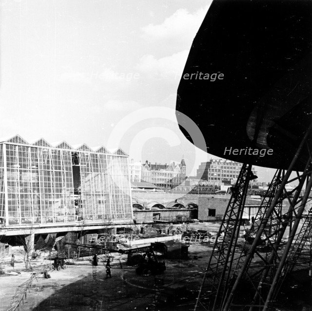 Construction site, South Bank, London, 1951. Artist: Henry Grant