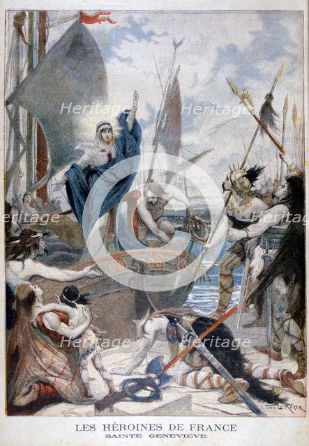 St Genevieve, heroine of France, 1896. Artist: Lionel Noel Royer