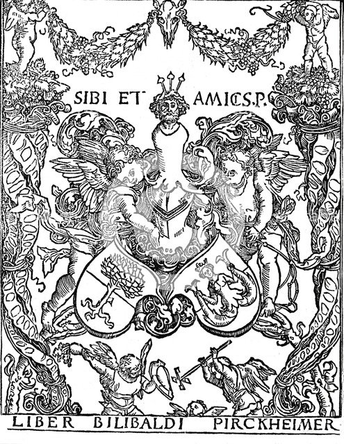 'Bookplate of Willibald Pirkheimer', c1502-1503, (1906). Creator: Albrecht Durer.