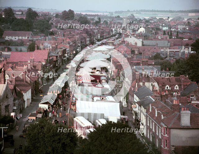 Mop Fair, High Street, Marlborough, Wiltshire c1960s. Creator: Arthur Charles Kirby Ware.