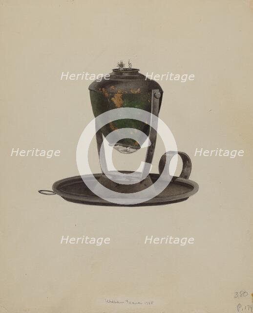 Whaler Lamp, 1938. Creator: William Frank.