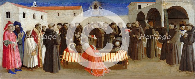 Lamentation over Saint Francis (Scenes from the life of Saint Francis of Assisi), ca 1429. Artist: Angelico, Fra Giovanni, da Fiesole (ca. 1400-1455)