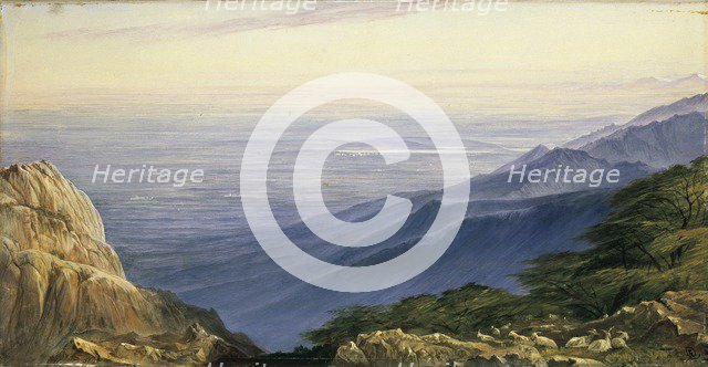 The Plains of Lombardy from Monte Generoso, 1880. Artist: Edward Lear.