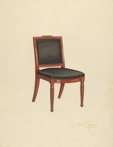 Side Chair, c. 1940. Creator: Frank Wenger.