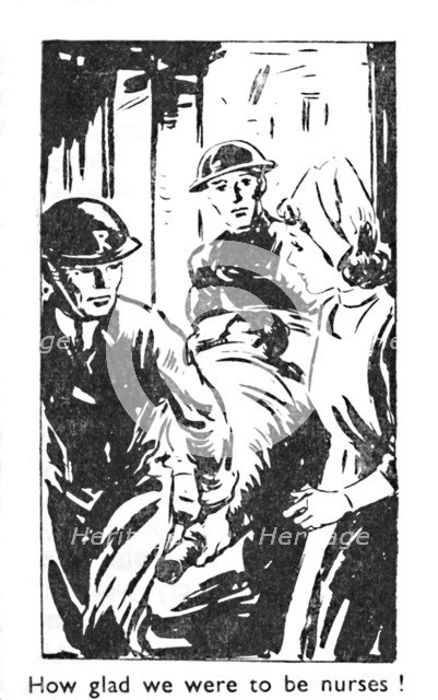 'How glad we were to be nurses!', 1940. Artist: Unknown.
