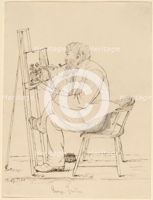 Sketching - George Fuller, 1858. Creator: John Quincy Adams Ward.