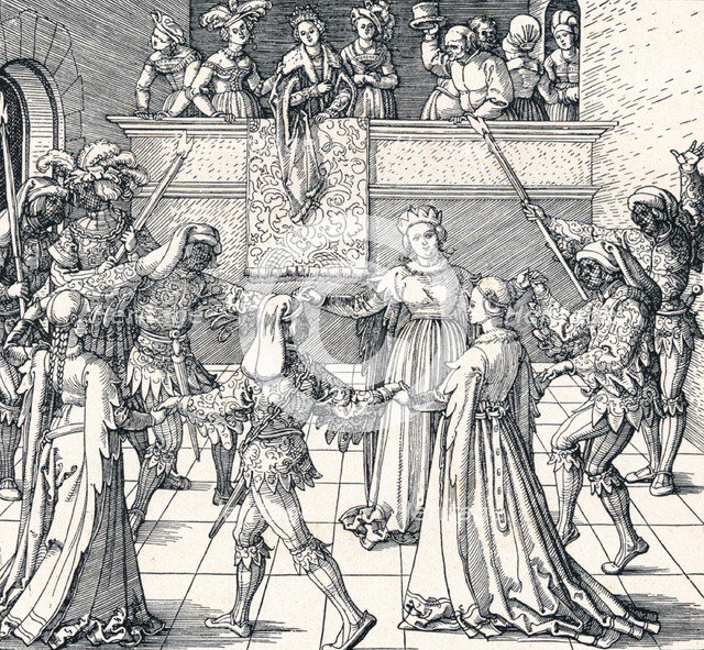 'Dance by Torchlight, Augsburg', 1516 (1906). Artist: Albrecht Durer.