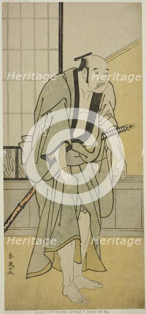 The Actor Asao Tamejuro I as Drunken Gotobei in the Play Yoshitsune Koshigoe Jo..., c. 1790. Creator: Katsukawa Shun'ei.