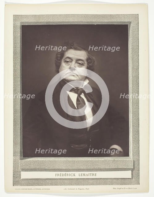 Frédérick Lemaître (French actor and playwright, 1800-1976), c. 1876. Creator: Etienne Carjat.