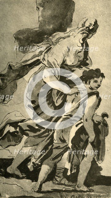 'Hagar and Ishmael', mid 18th century, (1928). Artist: Giovanni Battista Tiepolo.