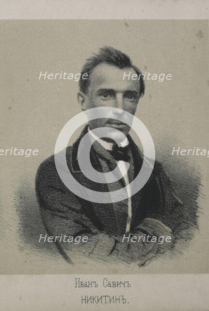 Portrait of poet Ivan Savwitsch Nikitin (1824-1861), 1861. Creator: Timm, Wassili (George Wilhelm) (1820-1895).