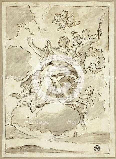 Ascension of Female Saint, n.d. Creator: Martino Altomonte.
