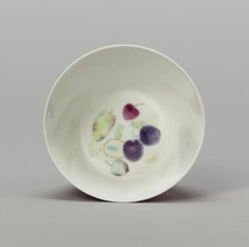Cup with Stylized Fruit: Plums, Cherries, Melon, and Seeds, Qing dynasty, Kangxi reign (1662-1722). Creator: Unknown.