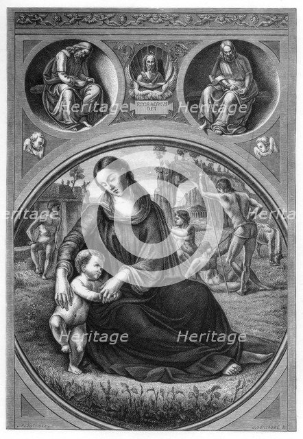 'Madonna and Child', c1490 (1870).Artist: J Guillaume