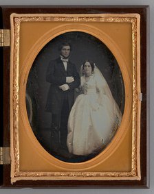 Untitled (Wedding Portrait), 1861. Creator: Unknown.