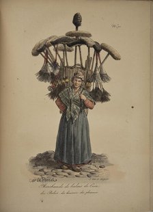 Horsehair broom seller. From the Series "Cris de Paris" (The Cries of Paris), 1815. Creator: Vernet, Carle (1758-1836).